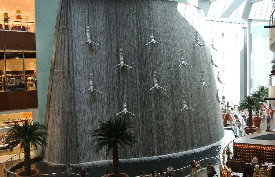 uae dubai mall waterfall 1