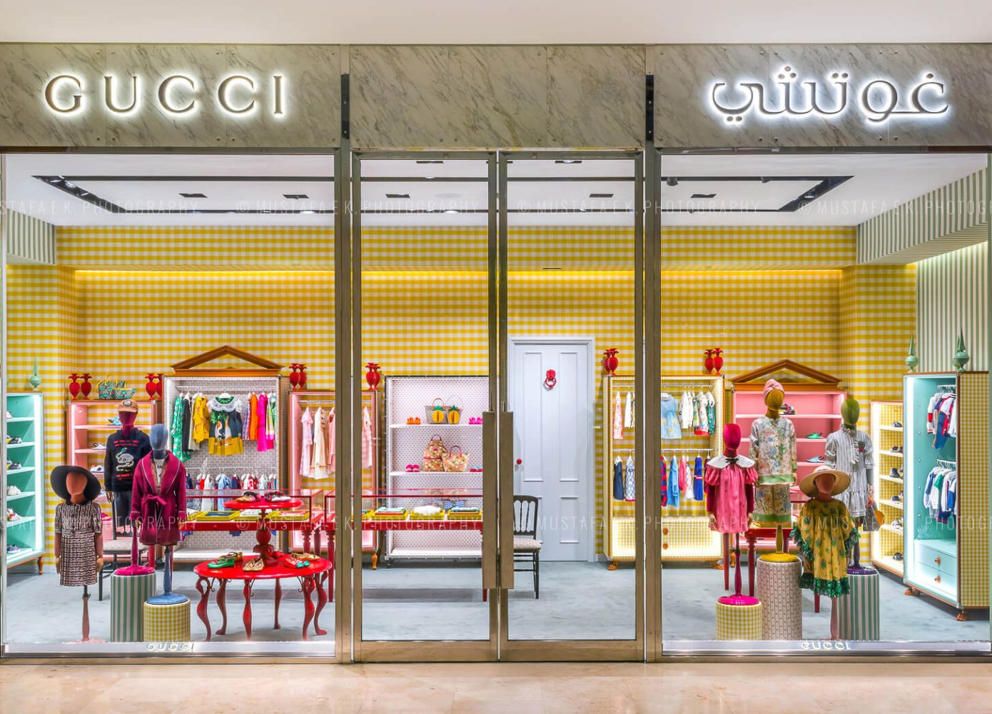 Gucci Retail Store Photographer Interior Professional Dubai UAE Abu Dhabi Kuwait Musthafa