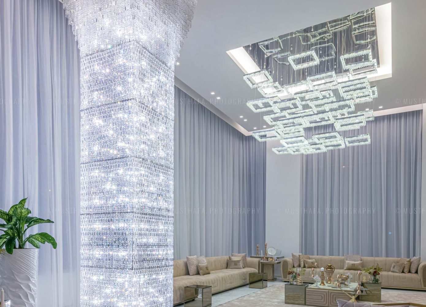 Kuwait Villa Interior Photography Dubai UAE Photographer Fit Out chandelier ceiling lighting Decor 01
