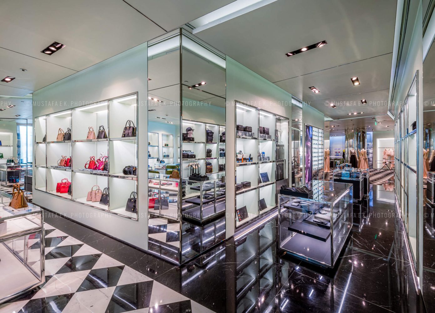 Prada Store Dubai Kuwait Photographer Interior Professional Photography UAE Abu Dhabi Business Bay