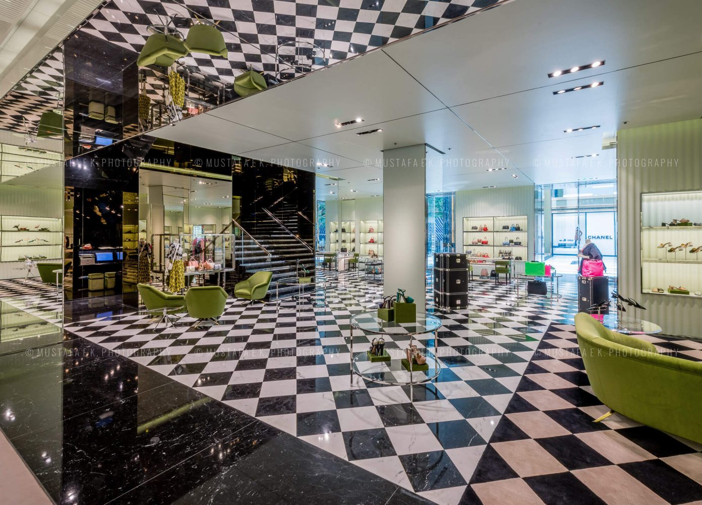 architecture photographer dubai Prada Retail Store Dubai Kuwait Photography Interior